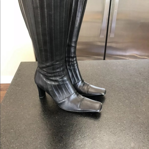 Vero Cuoio black leather tall boots - Picture 3 of 9